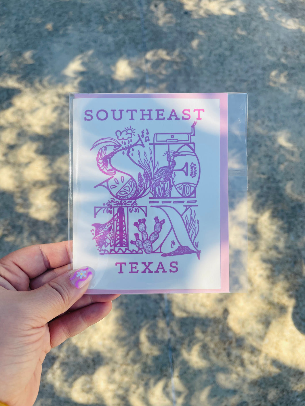 SETX PINK Letterpress Card- Southeast Texas Series