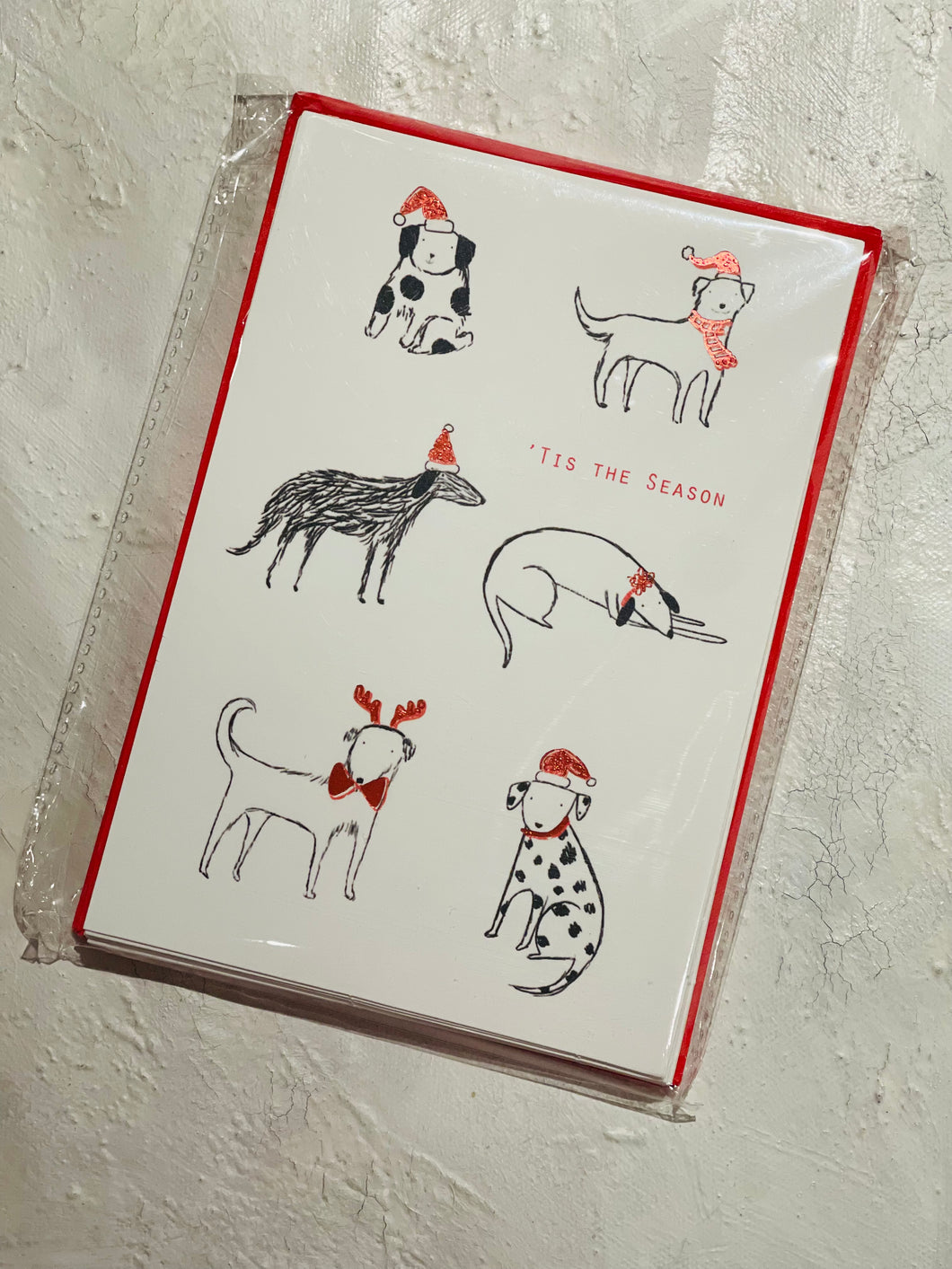 Santa Pups 'Tis the Season (10 Pack) - Christmas Cards