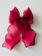 Load image into Gallery viewer, Big Red Double Bow Barrette: Red
