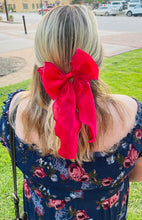 Load image into Gallery viewer, Big Red Double Bow Barrette: Red
