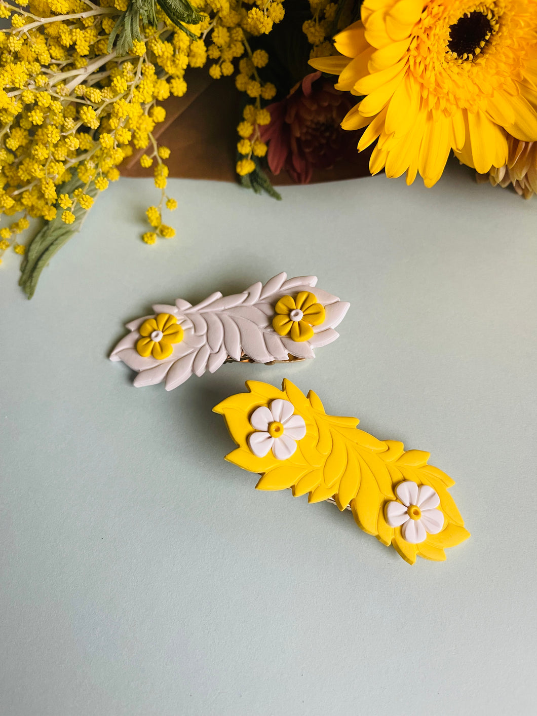 Daisy Floral Alligator Clip