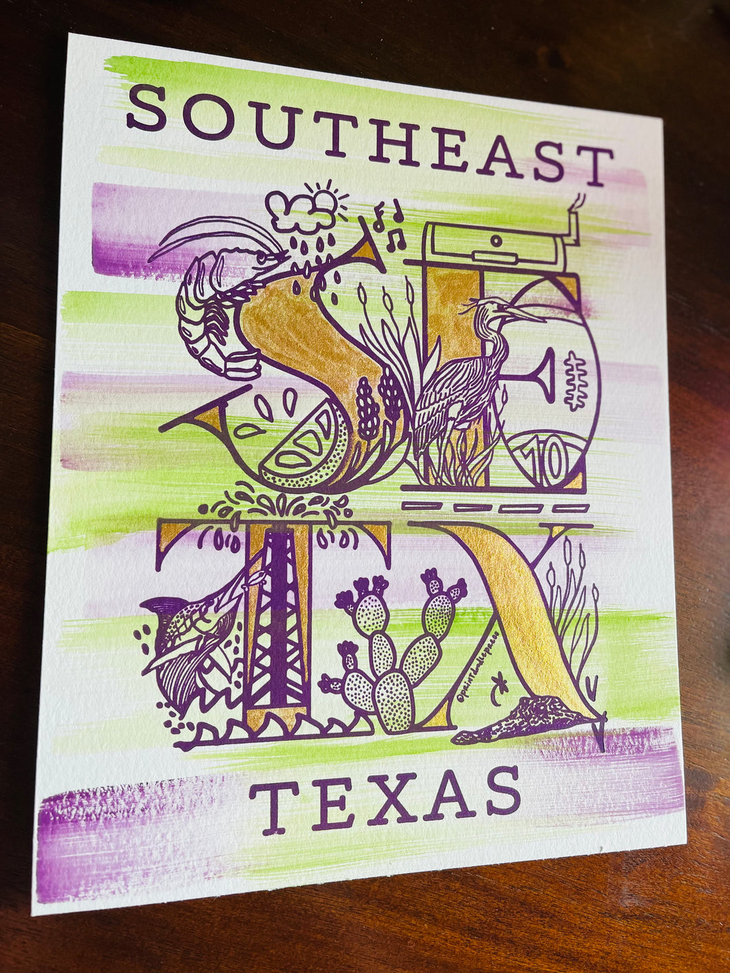 MARDI GRAS - SETX Letterpress 8 x 10